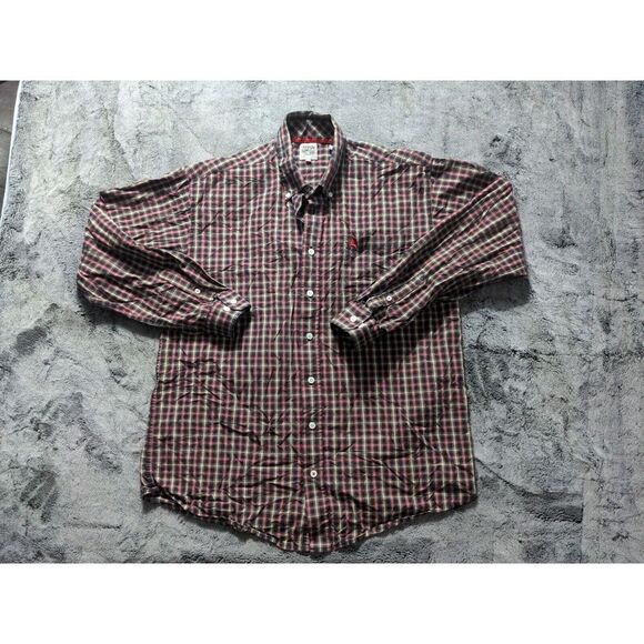 Cinch Other - Cinch Long Sleeve Button Down Shirt Men's Size Medium Red Plaid